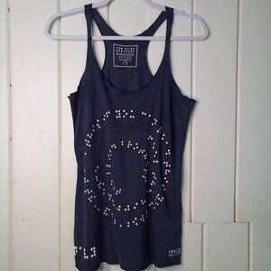 Two Blind Brothers Tank Top Women S Sleeveless Racer Back Soft Stretch Gray